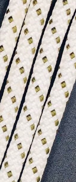 COUSIN TRESTEC TRT STATIC  10.5mm x 32m- White Sheath with Olive Drab Diamond pattern